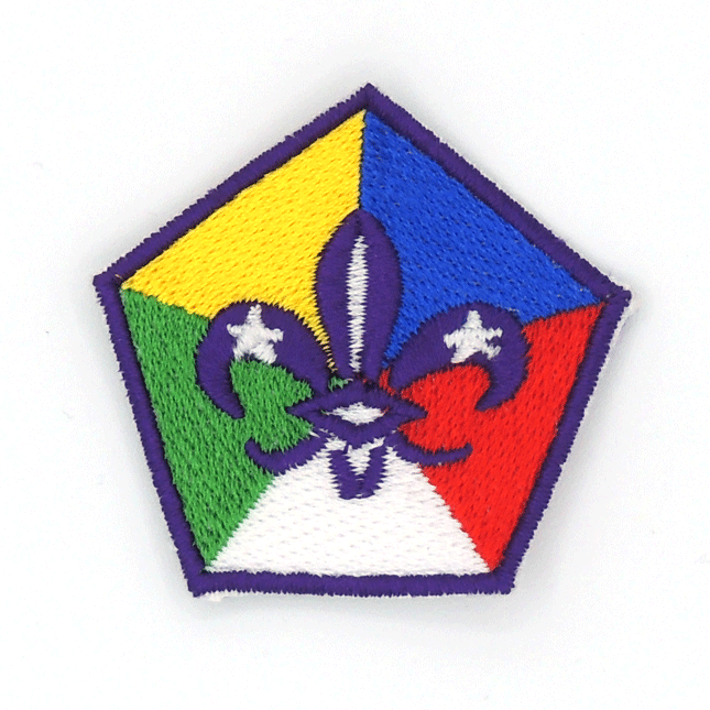 Insignia Pentagonal Flor de Lis